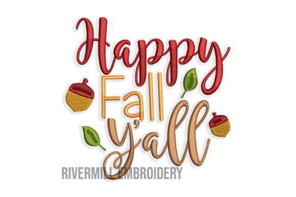 Review: Happy Fall Y all Embroidery Design for Boutique Sweatshirts
