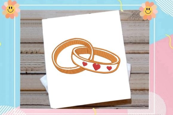 Reviewing the Crossed Wedding Rings Embroidery Design