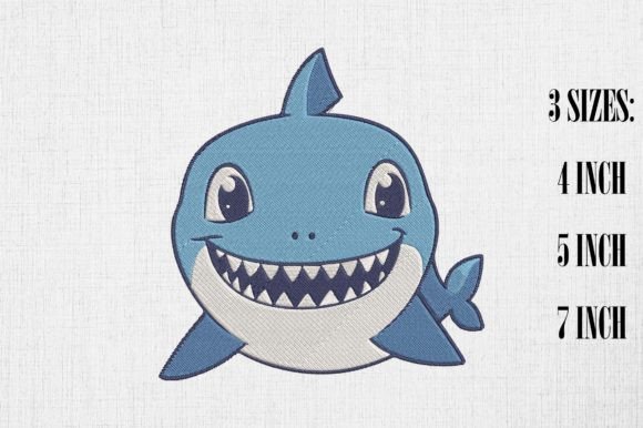 Reviewing the Cute Kawaii Shark Embroidery Design